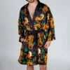 The Tamer | Tiger Print Satin Kimono -US Clothing Sales Store 03 18Hawaiians Suits Kimonos Overalls 2485 Edit