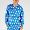 The 50 Shades Of Santa | Mens Blue Santa Faces Christmas Pajama Top 1 The 50 Shades Of Santa | Mens Blue Santa Faces Christmas Pajama Top -US Clothing Sales Store 08 18 2020 Xmas Leisure Ski Studio 5590 Edit 2