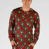The Quilty Pleasure | Mens Red And Green Quilted Christmas Pajama Top -US Clothing Sales Store 08 18 2020 Xmas Leisure Ski Studio 5672 Edit 2