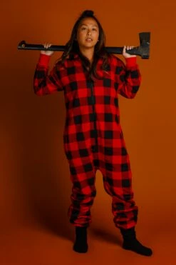The Lumbersexual | Ladies Unisex Buffalo Check Adult Onesie -US Clothing Sales Store 08 26 Christmas LeisureIMG 0883 Edit