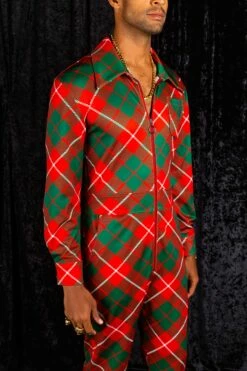 The Poinsettia Playboy | Red Plaid Christmas Flight Suit -US Clothing Sales Store 08 29 Christmas GuysSuits IMG 5065