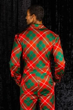 The Poinsettia Playboy | Red Plaid Christmas Flight Suit -US Clothing Sales Store 08 29 Christmas GuysSuits IMG 5068