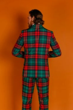The Lincoln Log Love Daddy | Red And Green Plaid Ugly Christmas Suit -US Clothing Sales Store 09 03 Christmas SuitsSecondaryOptions IMG 7649