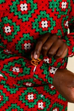 The Quilty Pleasure | Mens Red And Green Quilted Christmas Pajama Top -US Clothing Sales Store 10 01 Christmas Pajamas MLR 8333