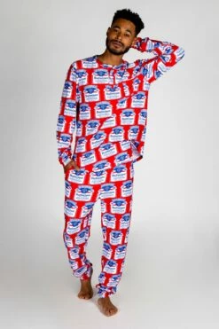 The Malt And Hops | Mens Budweiser Pajama Top -US Clothing Sales Store 11 25 20 MardiGras CarryOverSuits Boxers 17