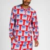 The Malt And Hops | Mens Budweiser Pajama Top -US Clothing Sales Store 11 25 20 MardiGras CarryOverSuits Boxers 18