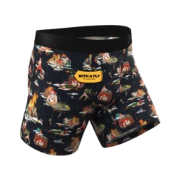 The 12 Slays Of Christmas | Christmas Scene Ball Hammock® Pouch Underwear With Fly -US Clothing Sales Store 12SlaysofChristmasChristmasSceneBoxerWithFly3