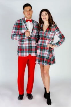 The Scotch On The Rocks | White Plaid Christmas Suit -US Clothing Sales Store 12 09 NFLPA ChristmasBlazers 18