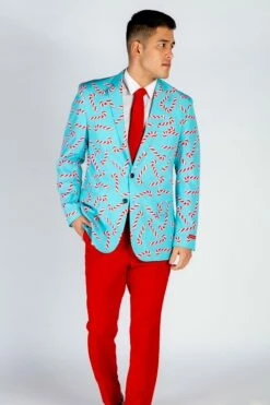 The Peppermint Pimp Canes | Candy Cane Print Christmas Suit -US Clothing Sales Store 12 09 NFLPA ChristmasBlazers 24