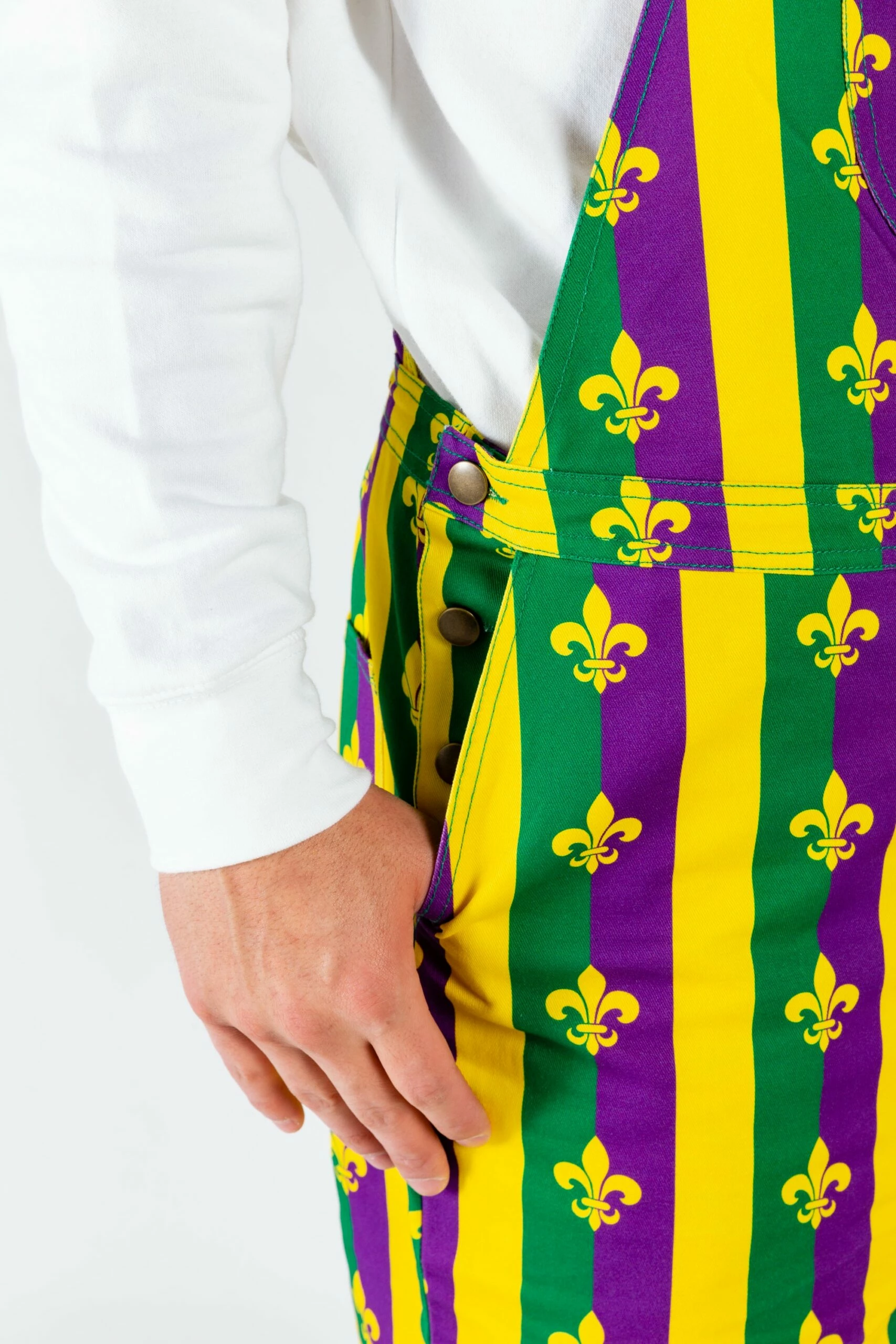 Beignets For Breakfast | Mardi Gras Overalls 5 Beignets For Breakfast | Mardi Gras Overalls - Image 3