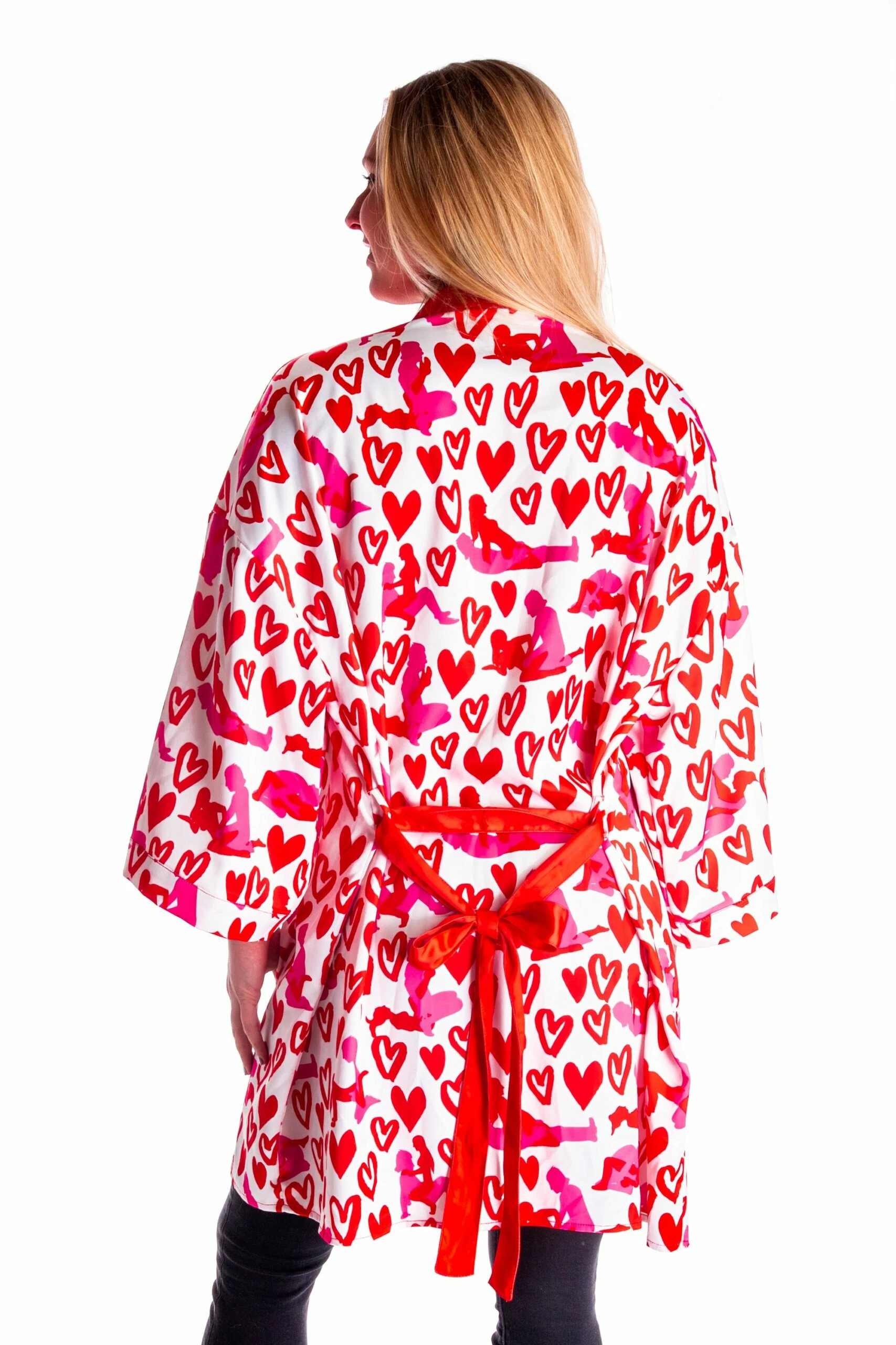 The Hot-Blooded Handbook | Ladies Valentine's Day Unisex Party Kimono 5 The Hot-Blooded Handbook | Ladies Valentine's Day Unisex Party Kimono - Image 4