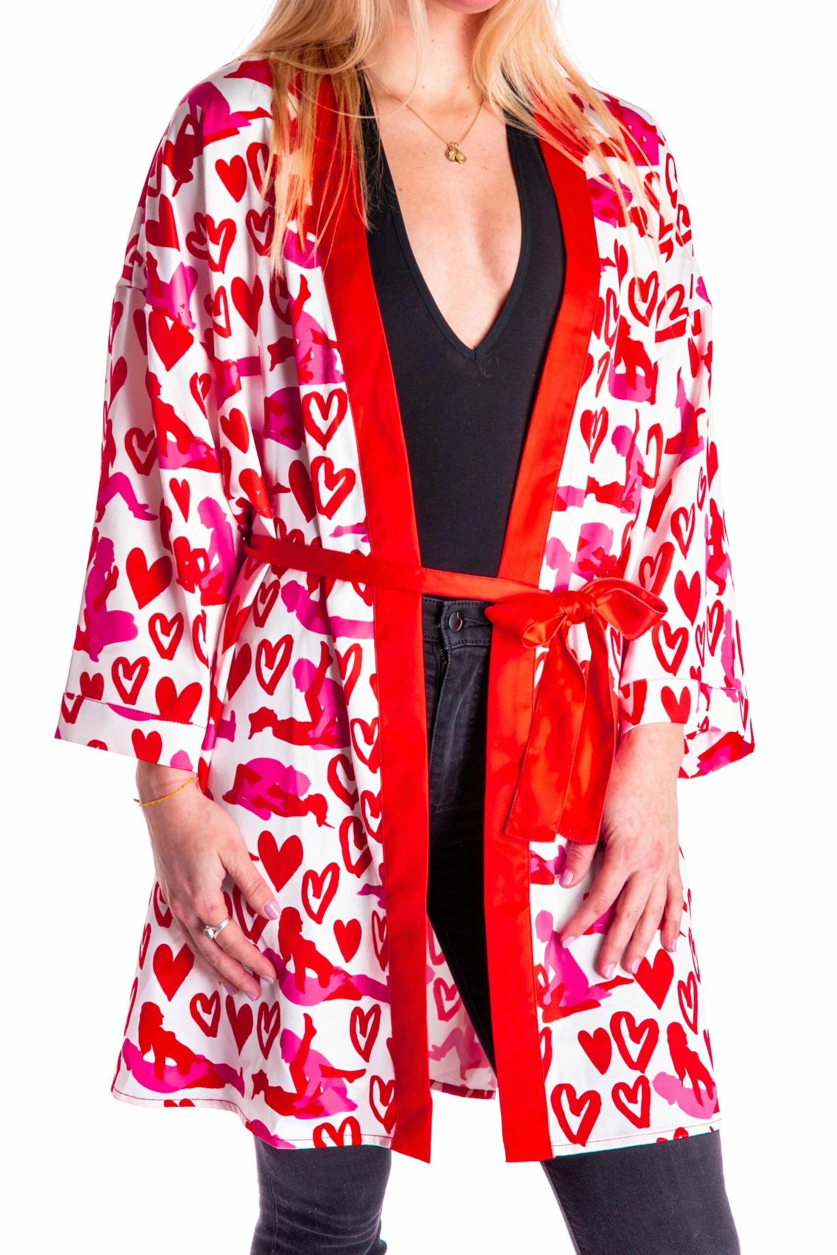 The Hot-Blooded Handbook | Ladies Valentine's Day Unisex Party Kimono 6 The Hot-Blooded Handbook | Ladies Valentine's Day Unisex Party Kimono - Image 5