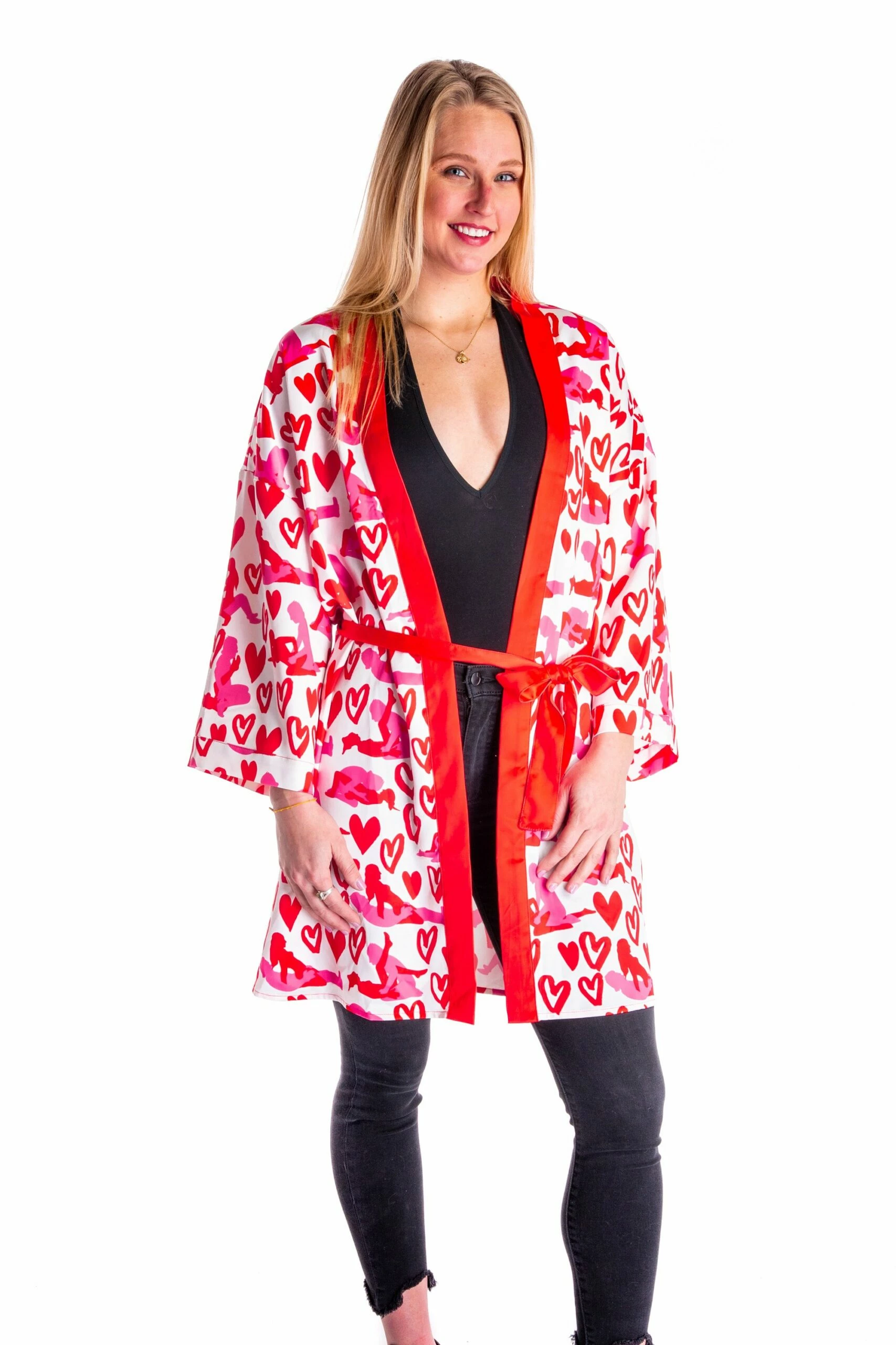 The Hot-Blooded Handbook | Ladies Valentine's Day Unisex Party Kimono 7 The Hot-Blooded Handbook | Ladies Valentine's Day Unisex Party Kimono - Image 6