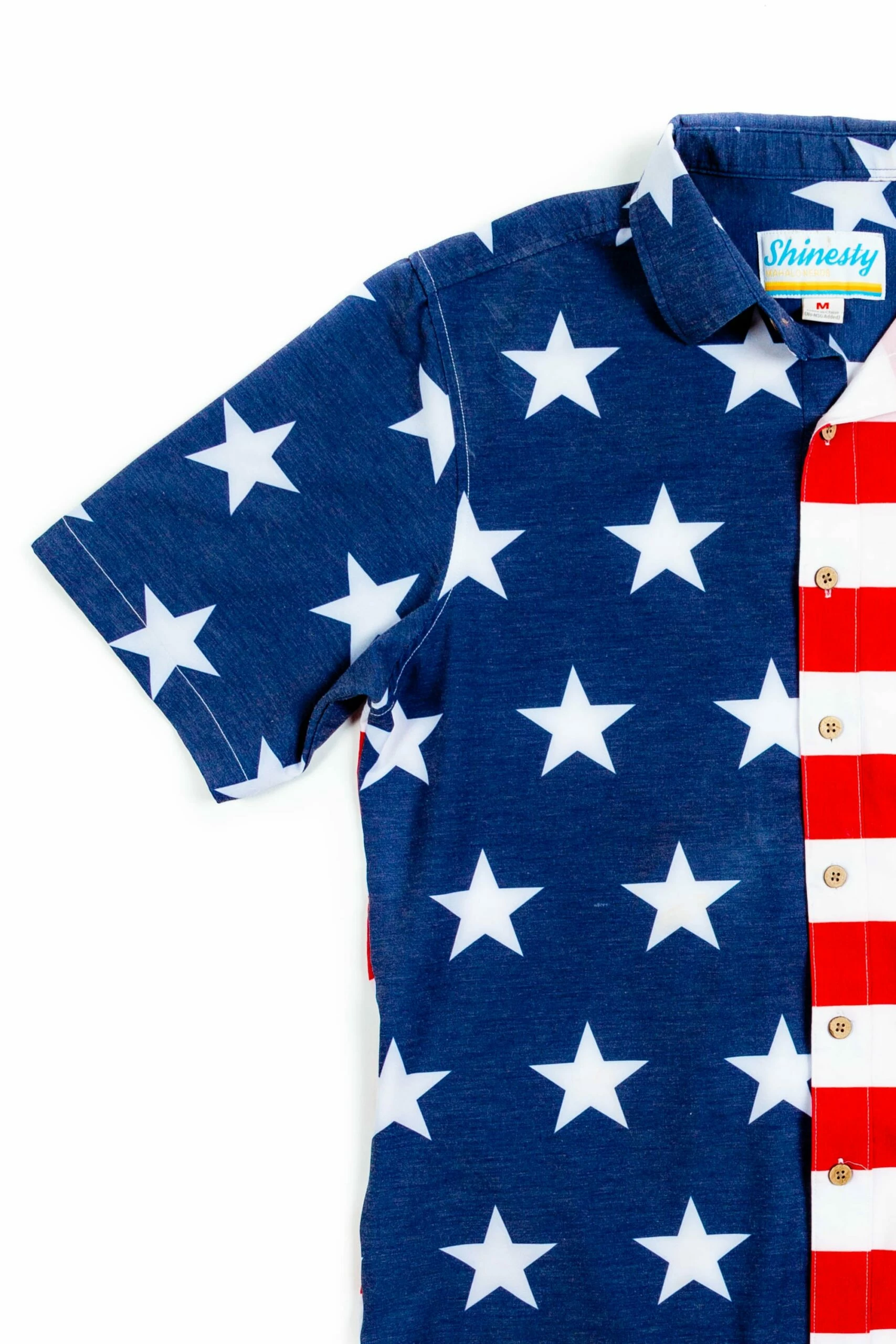 The Johnny Adams | Men's American Flag Stretch Hawaiian Shirt 4 The Johnny Adams | Men's American Flag Stretch Hawaiian Shirt - Image 2