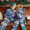 The Eggnog Aficionado | Blue Snowman Print Christmas Onesie -US Clothing Sales Store 5D BreckHouse K2A4774