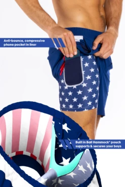 The Double Duty | American Flag Ball Hammock® 5 Inch Athletic Shorts 8 The Double Duty | American Flag Ball Hammock® 5 Inch Athletic Shorts -US Clothing Sales Store 5 DoubleDuty2