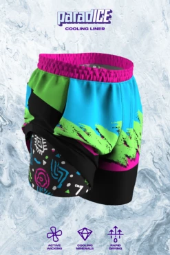 The Cherry Slushy | Neon Retro Ball Hammock® 7 Inch Athletic Shorts
