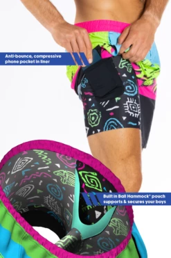 The Cherry Slushy | Neon Retro Ball Hammock® 9 Inch Athletic Shorts -US Clothing Sales Store 9 CherrySlushy2