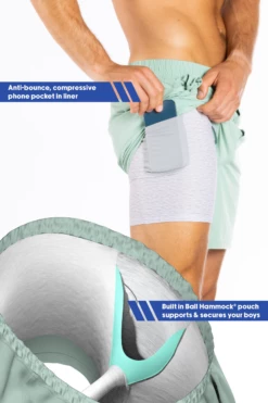 The Concrete Jungle | Sage Ball Hammock® 9 Inch Athletic Shorts -US Clothing Sales Store 9 ConcreteJungle2