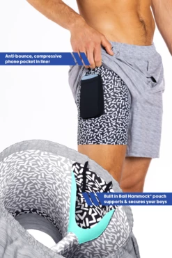 The Junk Trunks | Grey Ball Hammock® 9 Inch Athletic Shorts 9 The Junk Trunks | Grey Ball Hammock® 9 Inch Athletic Shorts -US Clothing Sales Store 9 JunkTrunks2