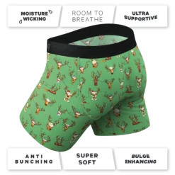 The Blitzened | Reindeer Beer Ball Hammock® Pouch Underwear -US Clothing Sales Store BlitzenedBoxerNoFly4
