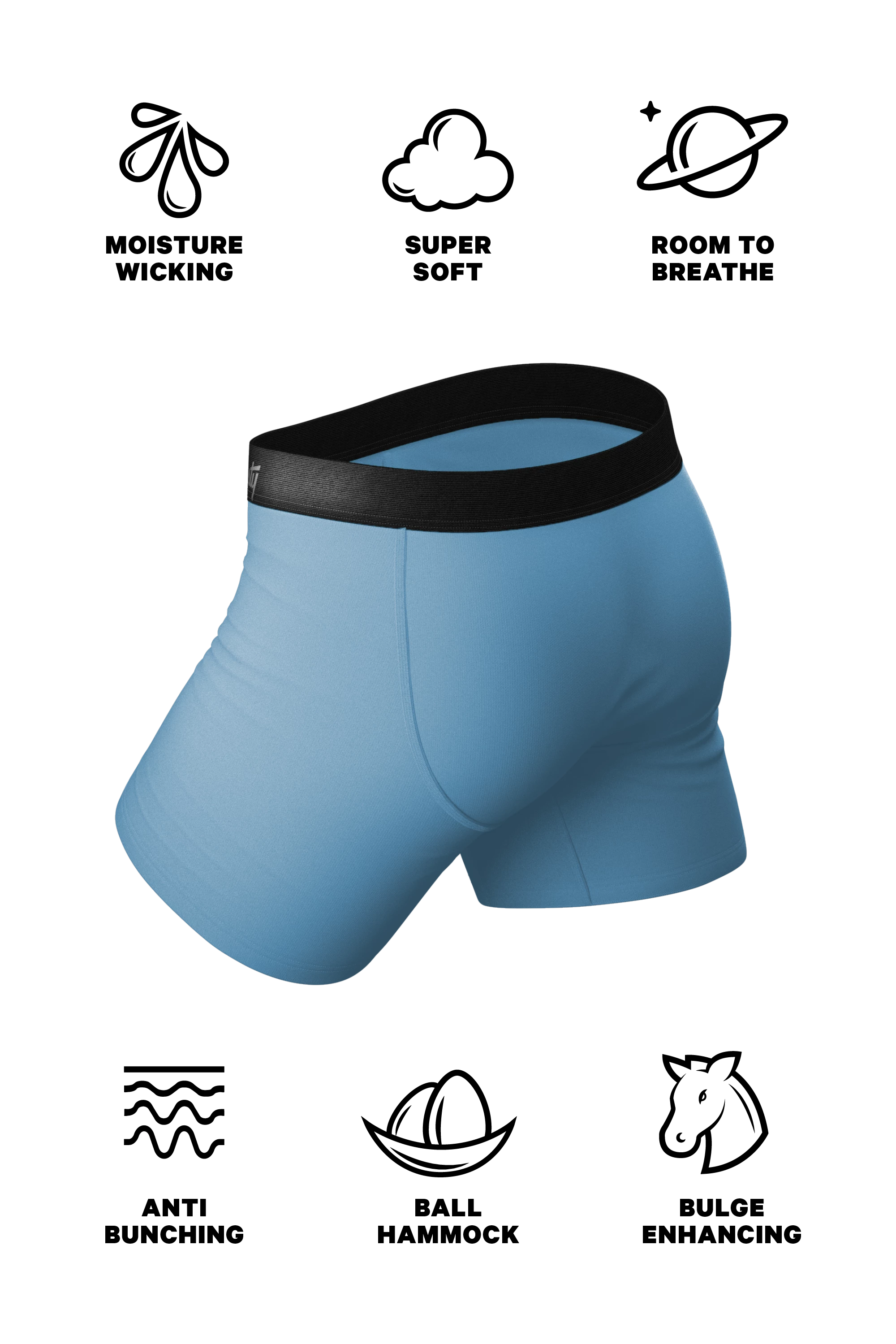The Blue Ball Effect | Dusty Blue Ball Hammock® Pouch Underwear With Fly 6 The Blue Ball Effect | Dusty Blue Ball Hammock® Pouch Underwear With Fly - Image 4