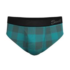 The Plaid And Simple | Green Buffalo Check Ball Hammock® Pouch Underwear Briefs