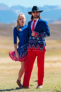 The Nordic Gentleman | Navy Fair Isle Ugly Christmas Suit -US Clothing Sales Store CI4A8032