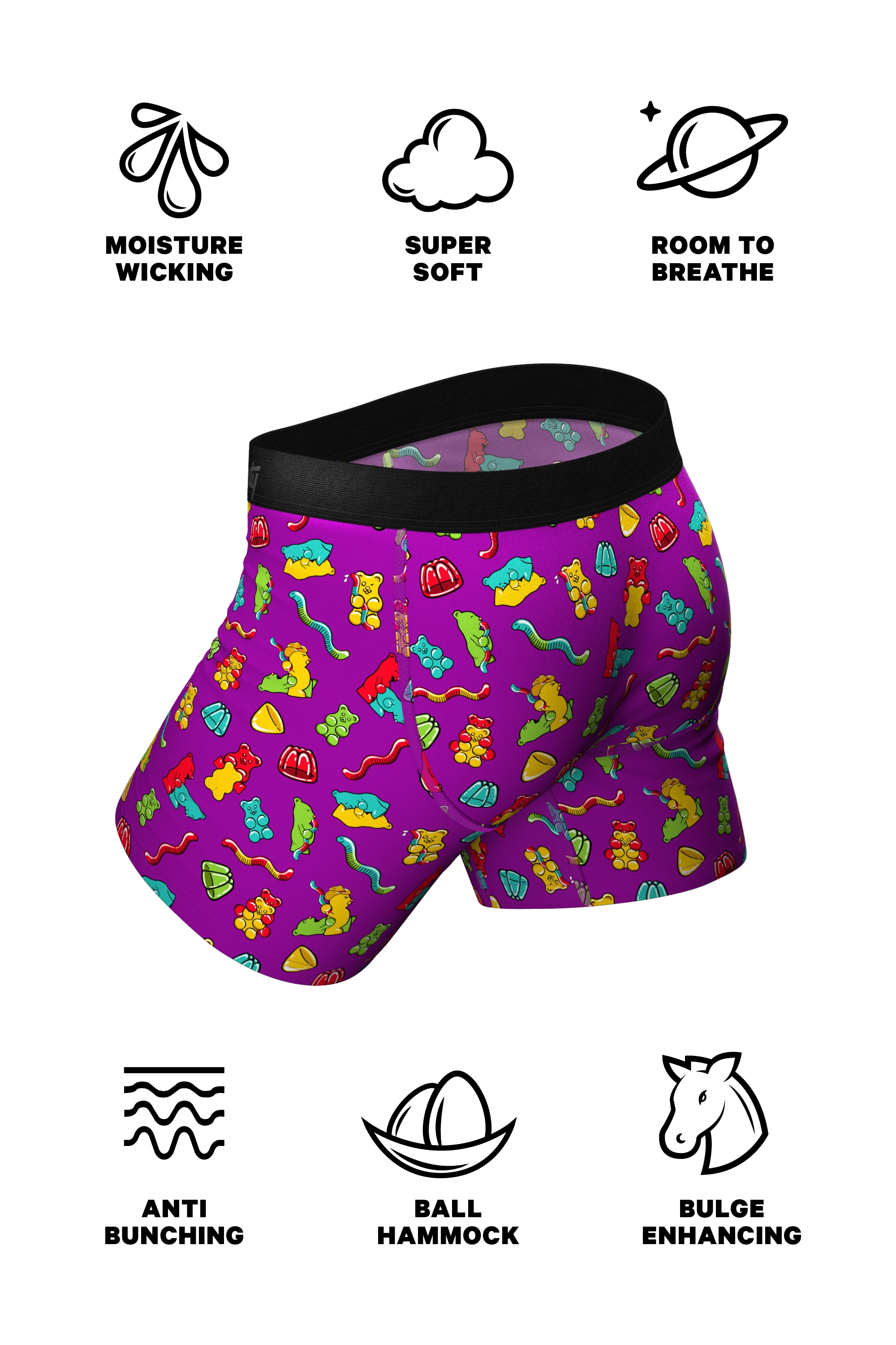 The Naughty Bears | Gummy Bear Ball Hammock® Pouch Underwear With Fly 4 The Naughty Bears | Gummy Bear Ball Hammock® Pouch Underwear With Fly - Image 3