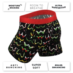 The Goodie Garland | Christmas Tinsel Busts Ball Hammock® Pouch Underwear With Fly -US Clothing Sales Store GoodieGarlandChristmasTinselBustsWFly4