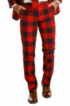 The Red & Black Lumberjack | Buffalo Check Plaid Suit Pants -US Clothing Sales Store I4A0040 2