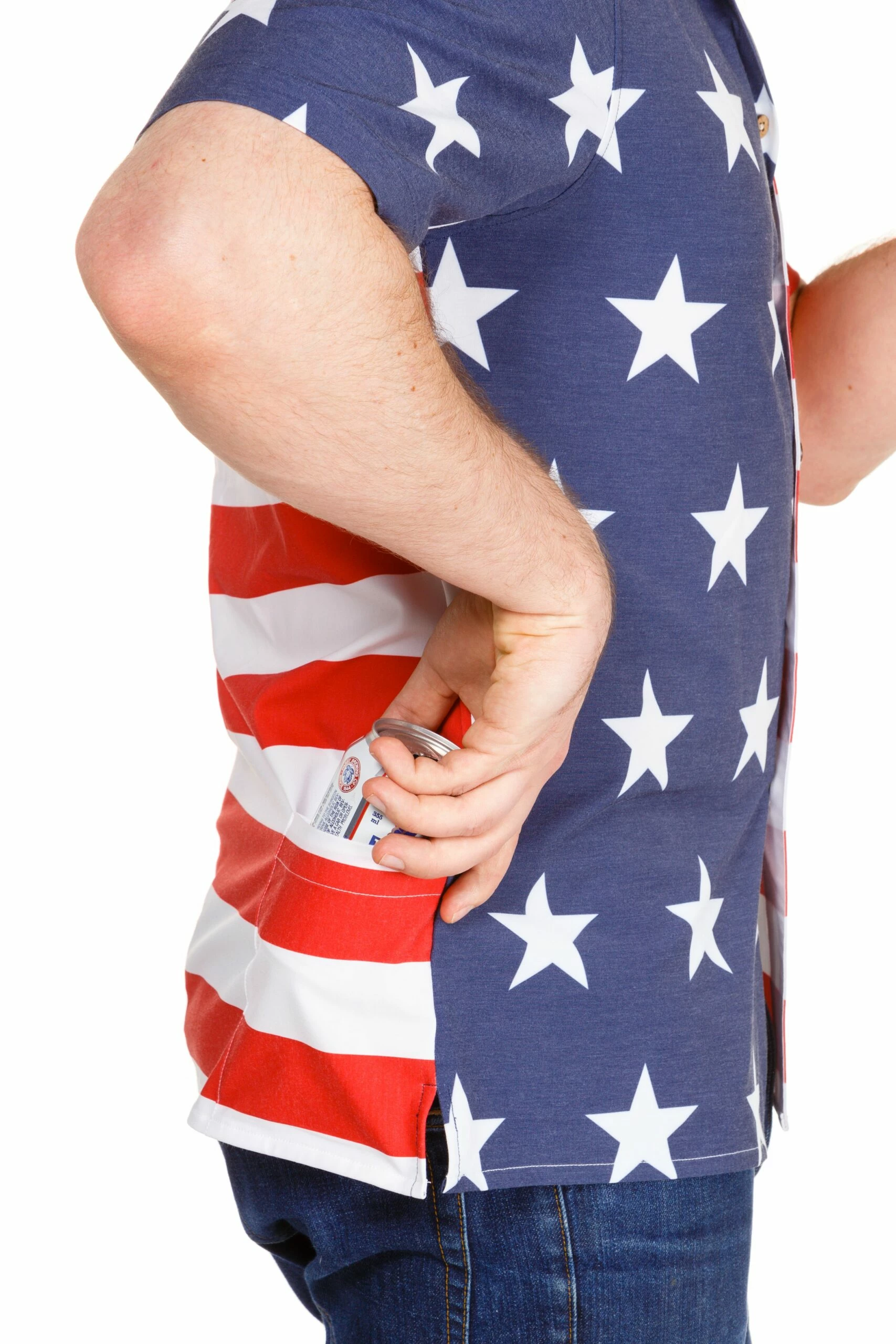 The Johnny Adams | Men's American Flag Stretch Hawaiian Shirt 9 The Johnny Adams | Men's American Flag Stretch Hawaiian Shirt - Image 7