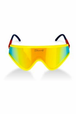 The Revo | Yellow And Red Mirrored Macho Polarized Sunglasses