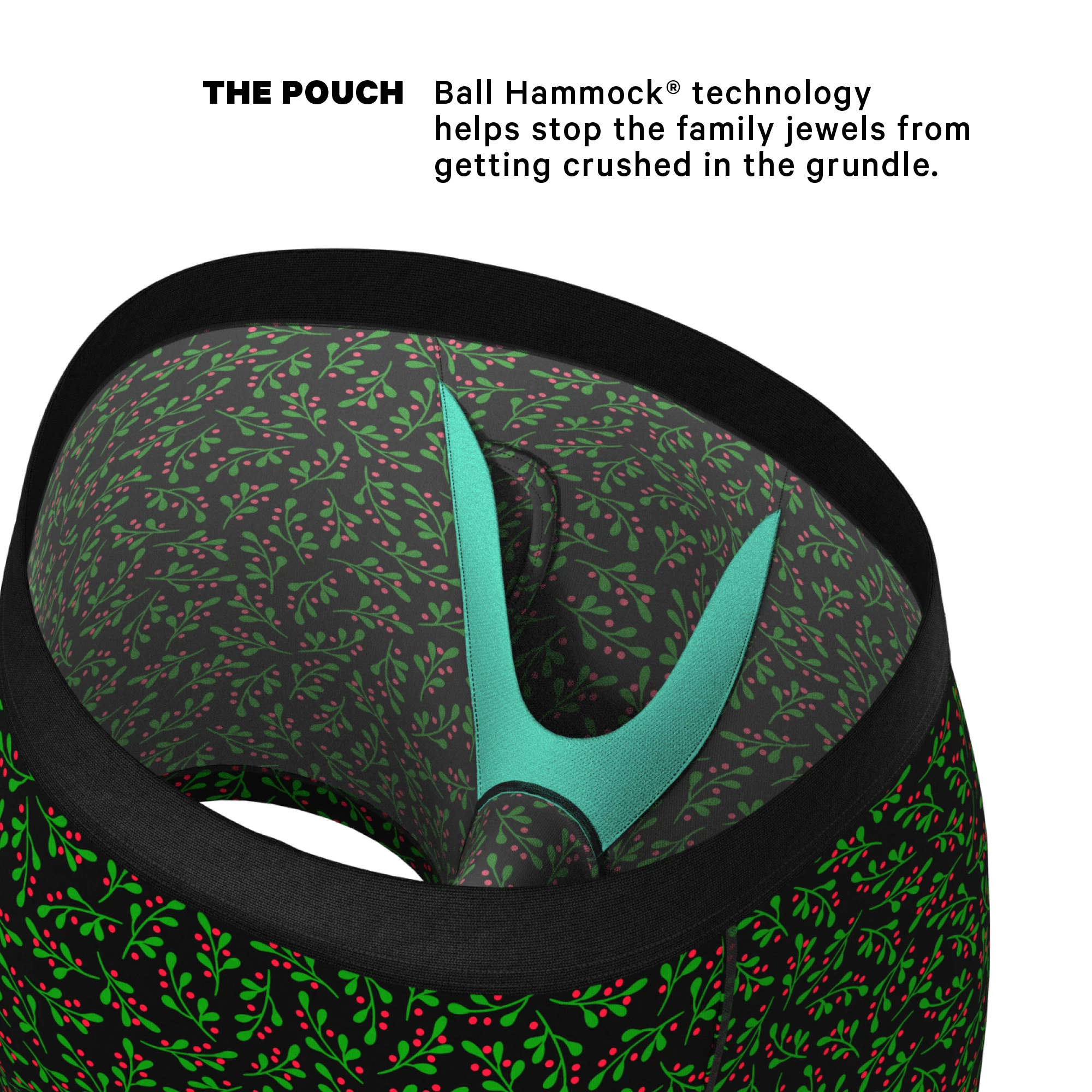 The Kiss Me There | Mistletoe Ball Hammock® Pouch Underwear With Fly 4 The Kiss Me There | Mistletoe Ball Hammock® Pouch Underwear With Fly - Image 2