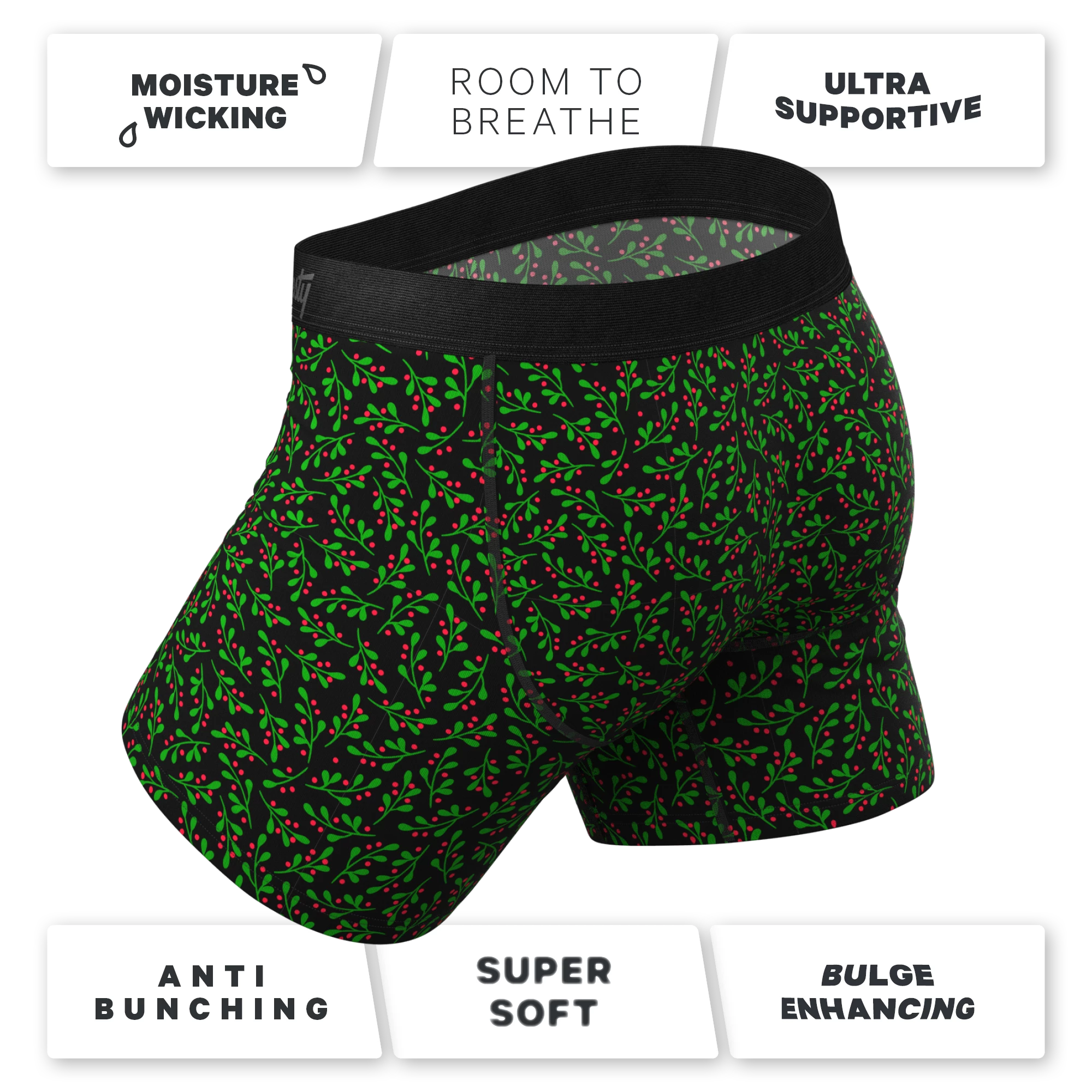 The Kiss Me There | Mistletoe Ball Hammock® Pouch Underwear With Fly 6 The Kiss Me There | Mistletoe Ball Hammock® Pouch Underwear With Fly - Image 4