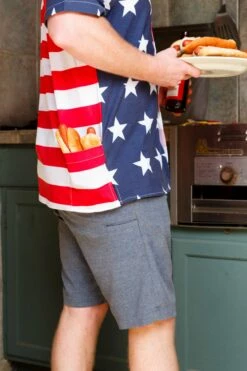 The Johnny Adams | Men's American Flag Stretch Hawaiian Shirt 17 The Johnny Adams | Men's American Flag Stretch Hawaiian Shirt -US Clothing Sales Store MG 4633