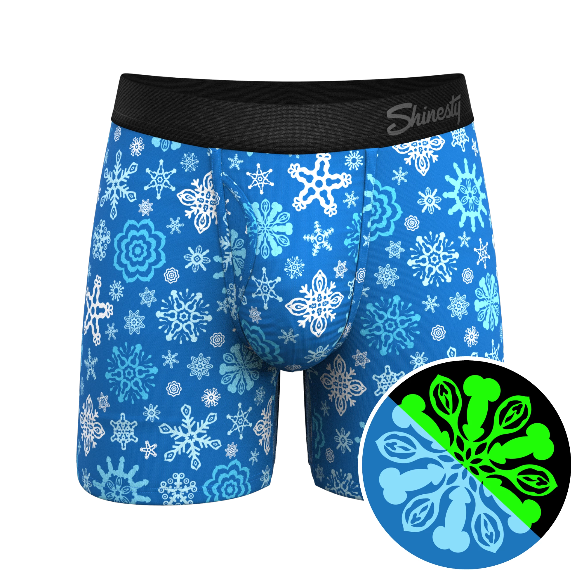 The Melt In Your Mouth | Glow In The Dark Naughty Snowflakes Ball Hammock® Pouch Underwear With Fly 3 The Melt In Your Mouth | Glow In The Dark Naughty Snowflakes Ball Hammock® Pouch Underwear With Fly