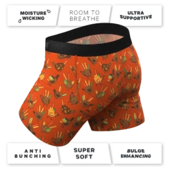 The Party Fowl | Thanksgiving Turkey Ball Hammock® Pouch Underwear -US Clothing Sales Store PartyFowlThanksgivingTurkeyBoxerStndrd4