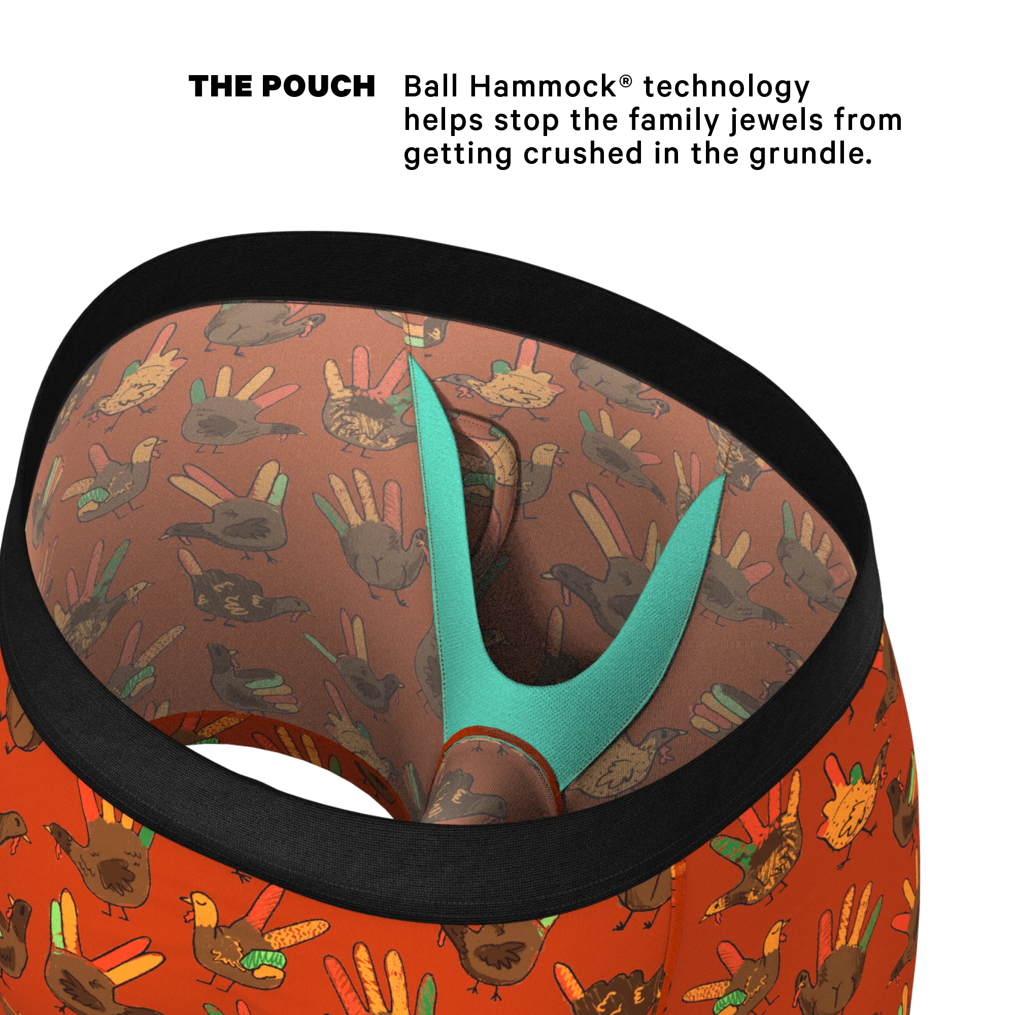 The Party Fowl | Thanksgiving Turkey Ball Hammock® Pouch Underwear With Fly 4 The Party Fowl | Thanksgiving Turkey Ball Hammock® Pouch Underwear With Fly - Image 2