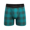 The Plaid And Simple | Green Buffalo Check Ball Hammock® Pouch Underwear With Fly -US Clothing Sales Store PlaidandSimpleBoxerwFly