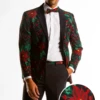 The Centerpiece | Poinsettia Ugly Christmas Suit -US Clothing Sales Store PoinsettiaUglyChristmasSuit