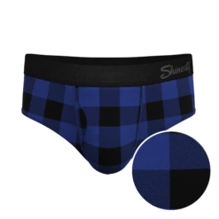 The Precious Plums | Blue Plaid Ball Hammock® Pouch Underwear Briefs
