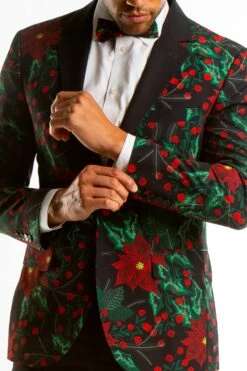 The Centerpiece | Poinsettia Ugly Christmas Suit -US Clothing Sales Store TheCenterpiecePB298 4
