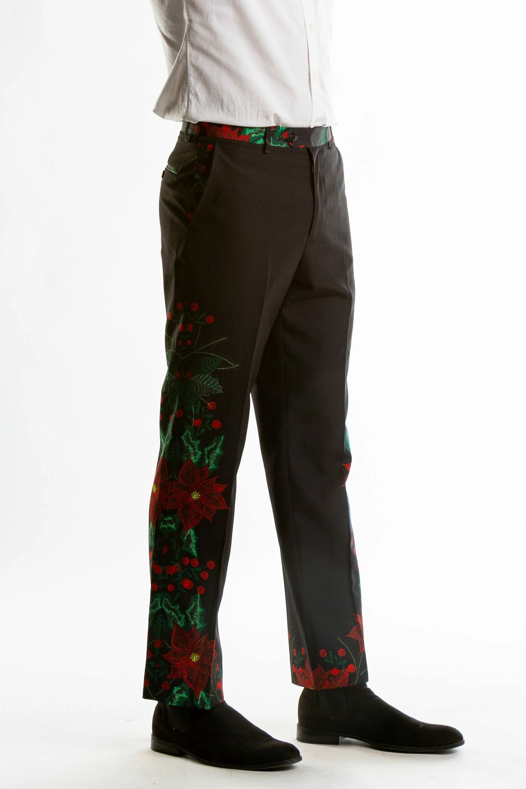 The Centerpiece | Poinsettia Ugly Christmas Suit Pants 3 The Centerpiece | Poinsettia Ugly Christmas Suit Pants