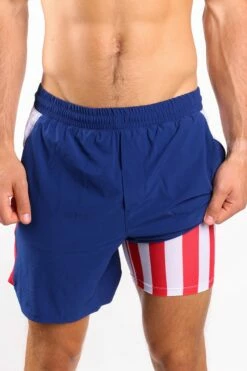 The Double Duty | American Flag Ball Hammock® 7 Inch Athletic Shorts -US Clothing Sales Store TheDoubleDuty7.5