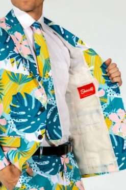 The Floral Fixation | Blue Tropical Suit Blazer -US Clothing Sales Store TheFloralFixation BlueTropicalSuitBlazer 2