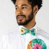 The Hibiscus Honeymoon | Floral Hawaiian Bow Tie -US Clothing Sales Store TheHibiscusHoneymoon FloralHawaiianBowTie