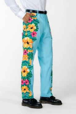 The Hibiscus Honeymoon | Floral Hawaiian Suit Pants