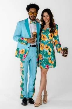 The Hibiscus Honeymoon | Floral Hawaiian Suit -US Clothing Sales Store TheHibiscusHoneymoon FloralHawaiianSuit 3