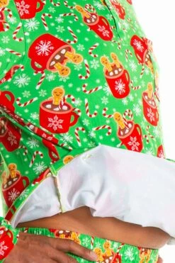 The Hot Cocoa-cuzzi | Mens Gingerbread Pajama Top -US Clothing Sales Store TheHotcocoa cuzziPS2612